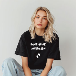 Camiseta Humorística de la huella dactilar del embarazo bla