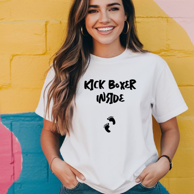 Camiseta Humorística de la huella del embarazo negra (Subido por el creador)