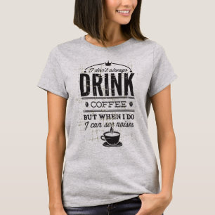 Camiseta humorística del café Grunge de las mujere