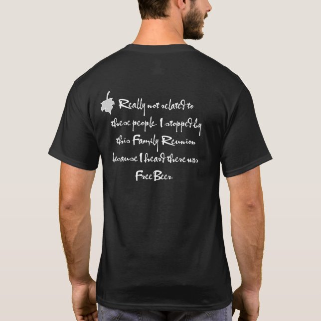 Camiseta humorística familiar personalizado (Reverso)