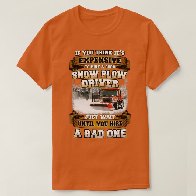 Camiseta Humorístico conductor de nieve (Diseño del anverso)