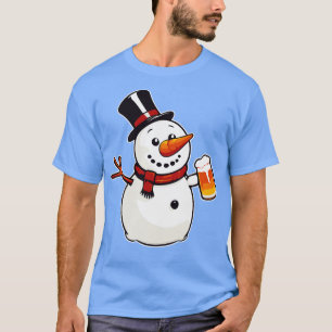 Camiseta Humorístico diseño de Fiesta de cerveza Snowman pa