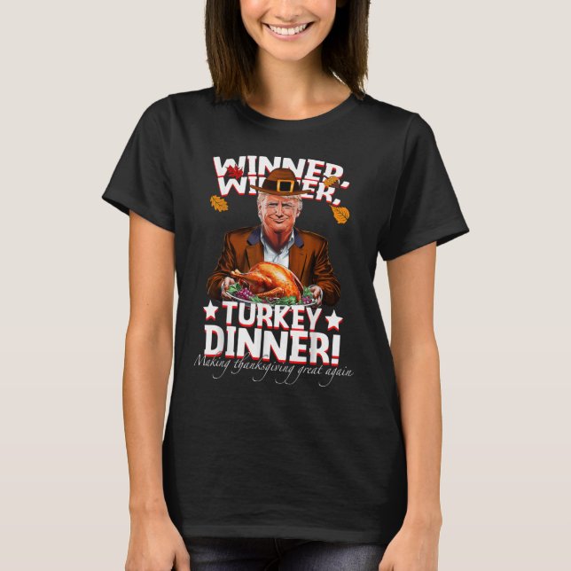 Camiseta Humorístico ganador de Trump, cena turca gracias (Anverso)