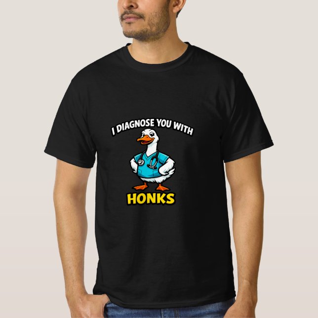 Camiseta Humorous Medical Animal Design – Goose Doctor Honk (Anverso)