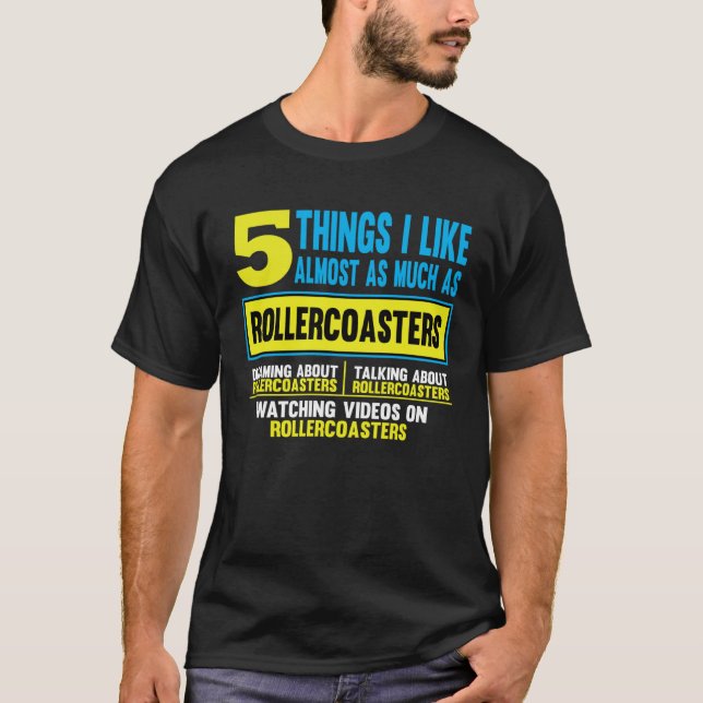 Camiseta Humorous Rollercoaster Riding Travel Saying (Anverso)
