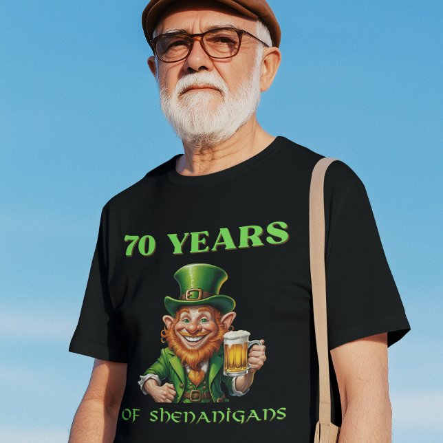 Camiseta Humorous Saint Patrick's 70th Birthday Celebration (Subido por el creador)