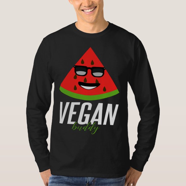 Camiseta Humorous Vegan Buddy Artwork (Anverso)