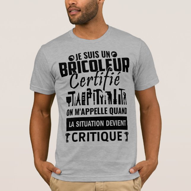 Camiseta Humour bricoleur certifié 2 (Anverso)