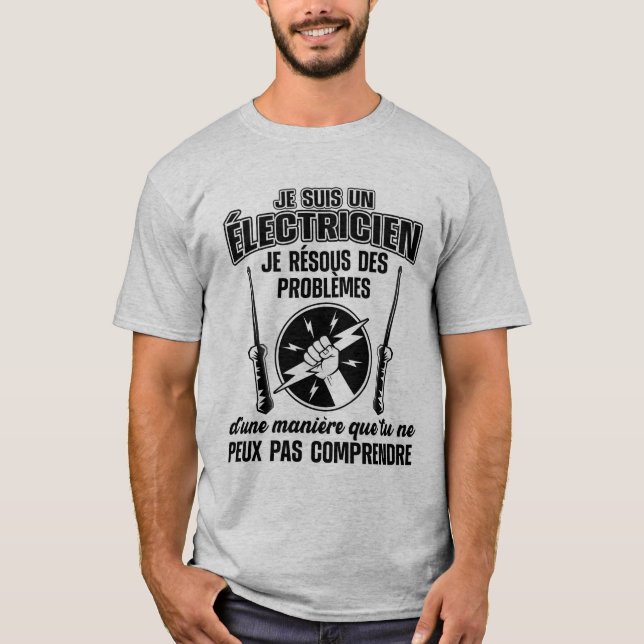 Camiseta Humour électricien (Anverso)