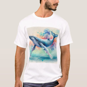 Camiseta Humpback Whale Majesty 170924AREF119 - Watercolor