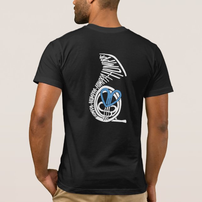 Camiseta Humppa Love Blue Back Dark AA (Reverso)