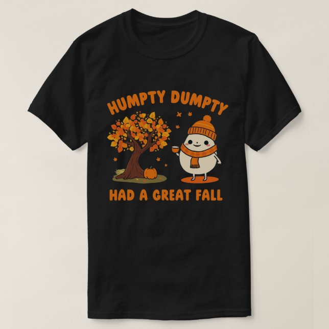Camiseta Humpty Dumpty Coffn Autumn deja el arte Personaliz (Diseño del anverso)