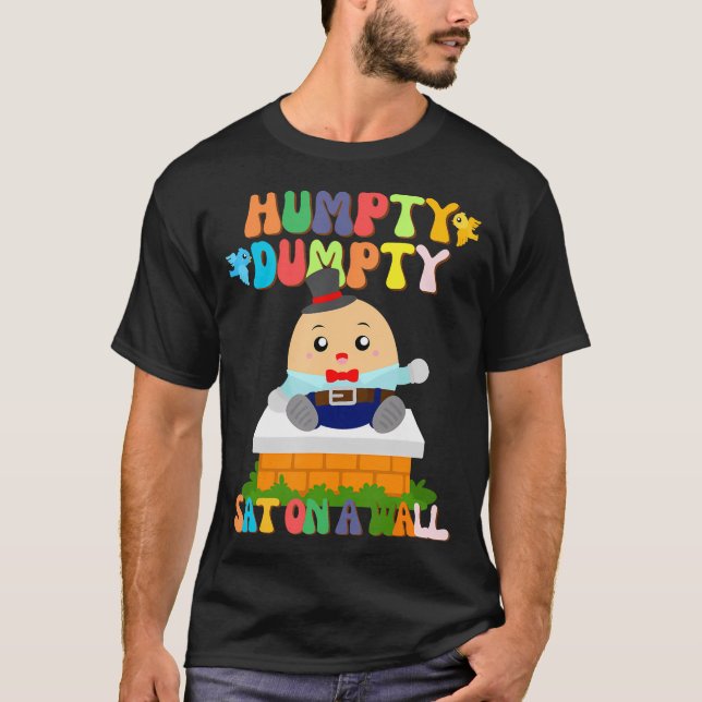 Camiseta Humpty Dumpty Sat En Una Pared Para Niños Pequeños (Anverso)