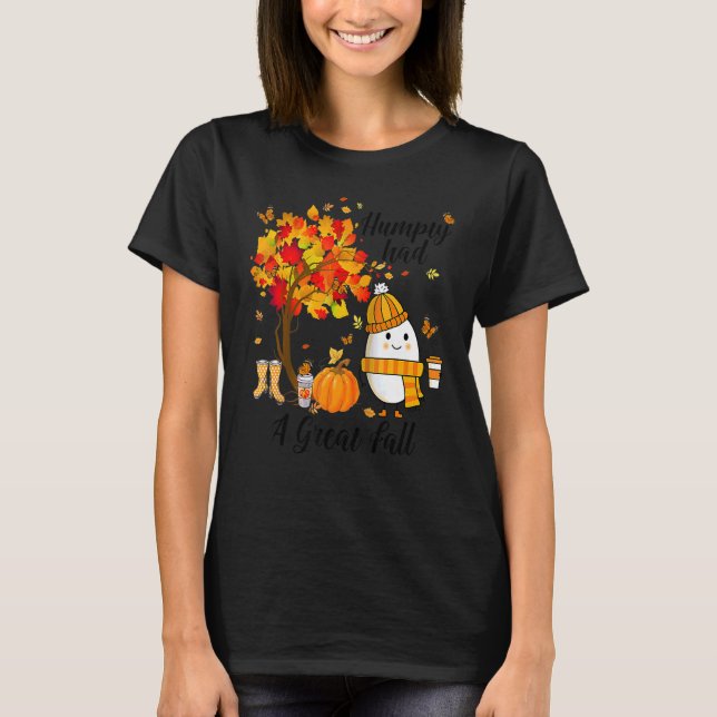 Camiseta Humpty Had A Great Fall  Autumn Joke Raglan Baseba (Anverso)