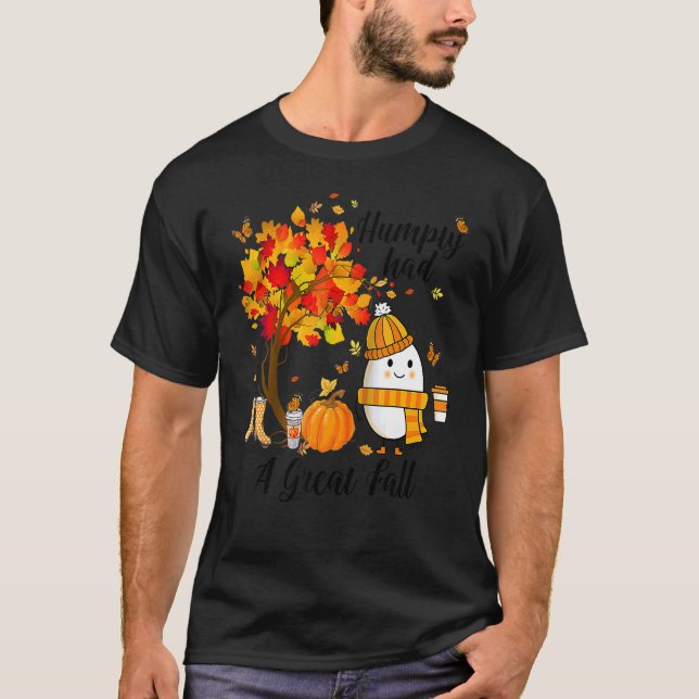 Camiseta Humpty Had A Great Fall  Autumn Joke Raglan Baseba (Anverso)