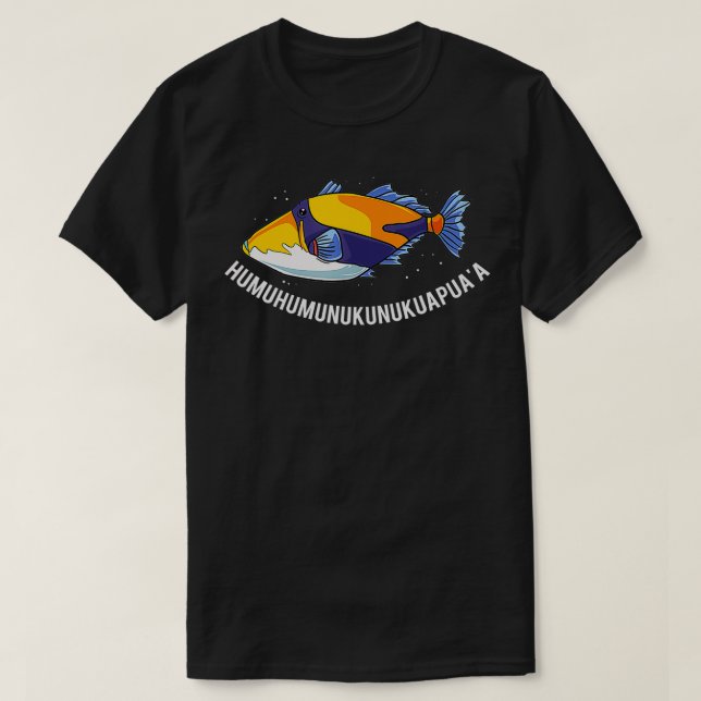Camiseta Humuhumunukunukuapua'a Pesca del Estado de Hawái  (Diseño del anverso)