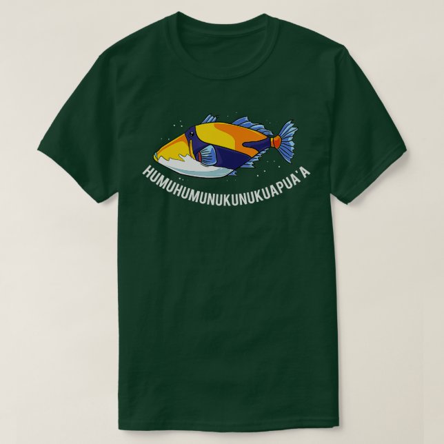 Camiseta Humuhumunukunukuapuaa Pescado del Estado de Hawái (Diseño del anverso)