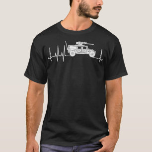 Camiseta Humvee Heartbeat Vehículo de Combate Militar Pulso