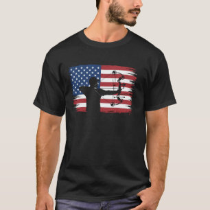 Camiseta Hun de bandera estadounidense Patriótico Bowcazand