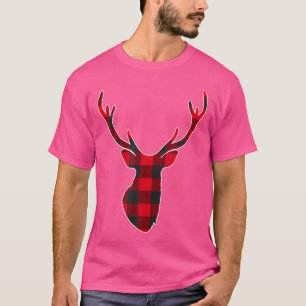 Camiseta Hun, Navidades de cabeza de reno de búfalo rojo