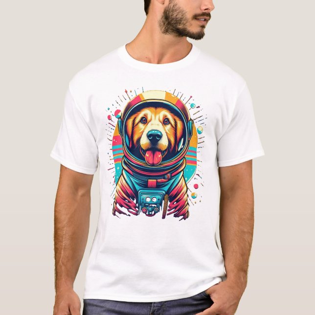 Camiseta Hund im Astronautenanzug | Vintage Design (Anverso)