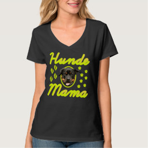 Camiseta Hundemama Rottweiler Amarillo