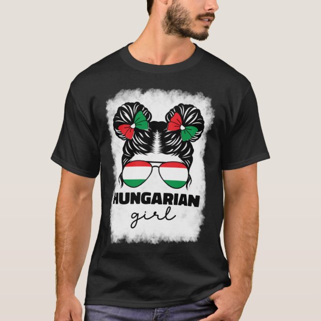 Camiseta Hungarian Girl Girls For Kids Hungary Flag Pride M (Anverso)