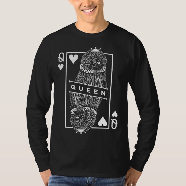 Camiseta Hungarian Puli Queen Of Hearts  Dog  Pop (Anverso)