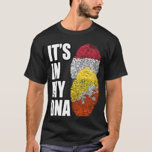 Camiseta Húngaro Y Butanés Mezclan Patrimonio De La Bandera
