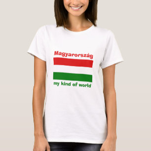 Camiseta Hungary Bandera + Mapa + Texto