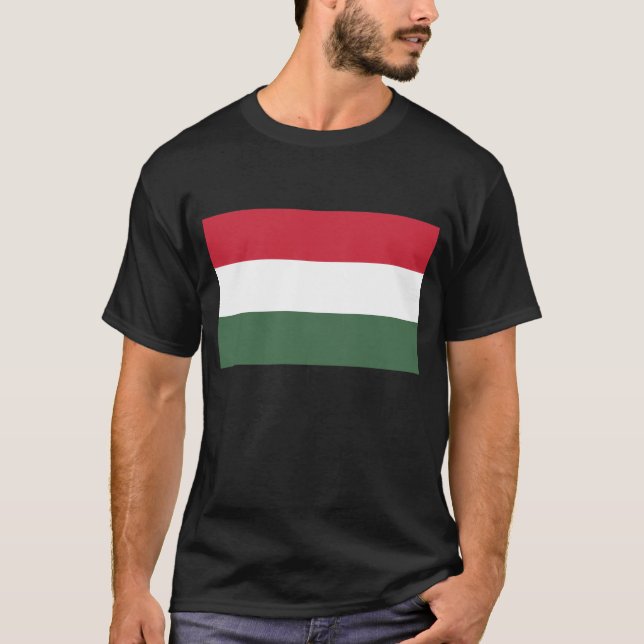 Camiseta Hungría, bandera de Hungría, bandera de Hungría. (Anverso)