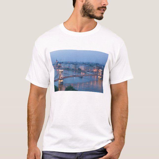 Camiseta HUNGRÍA, Budapest: Puente Szechenyi (cadena), 3 (Anverso)