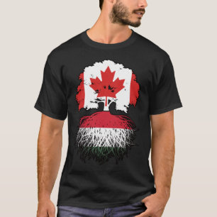 Camiseta Hungría Húngaro Bandera de árboles canadiense en C