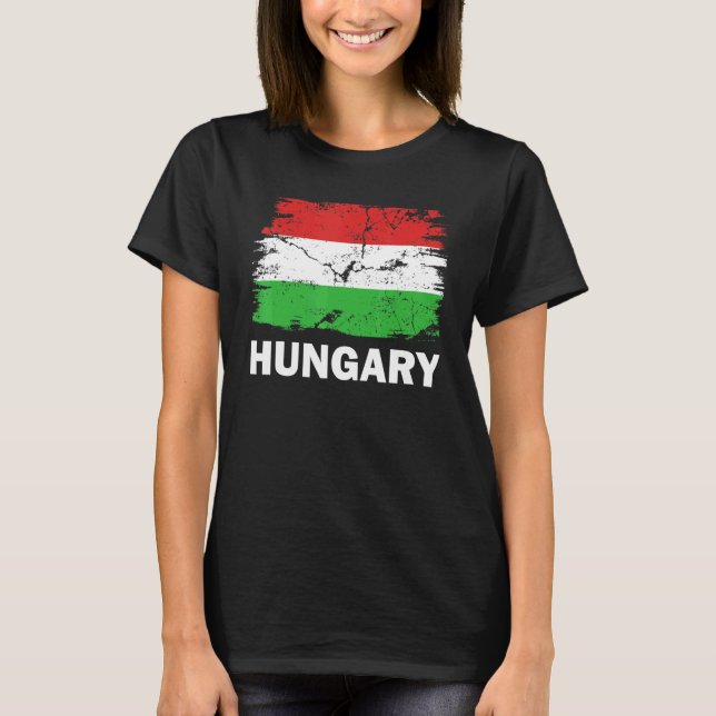Camiseta Hungría ventilado Húngaro Bandera Apoyo al Orgullo (Anverso)