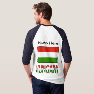 Camiseta Hungría y Bandera de Hungría Personalizados 