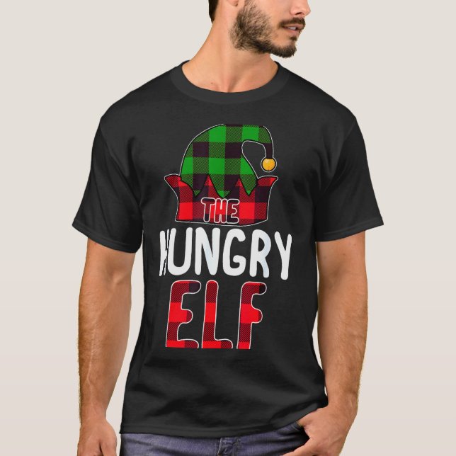 Camiseta Hungry Elf Matching Family Group Christmas Party P (Anverso)