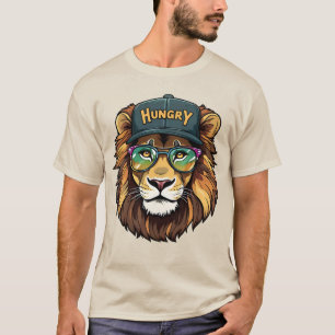 Camiseta Hungry_Lion_dgn- de Maaya_P, base de arena masculi