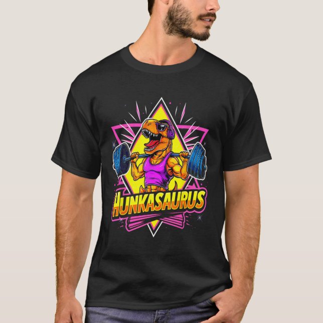 Camiseta Hunkasaurus Gym Workout T-rex Power Bodybui (Anverso)