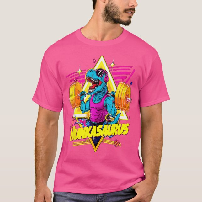 Camiseta Hunkasaurus Gym Workout T-Rex Power Bodybui (Anverso)