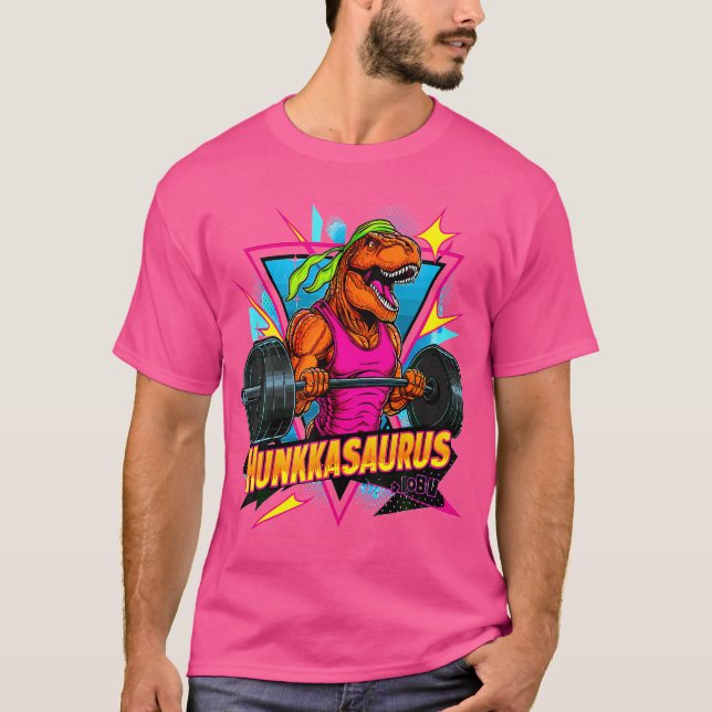 Camiseta Hunkasaurus Gym Workout T-Rex Power Bodybui (Anverso)