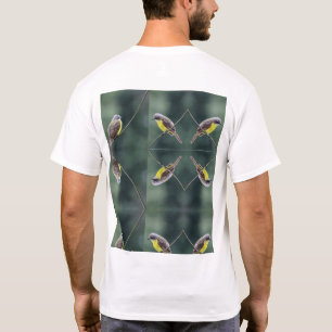 Camiseta hunkered abajo o no el pájaro con el pix trasero