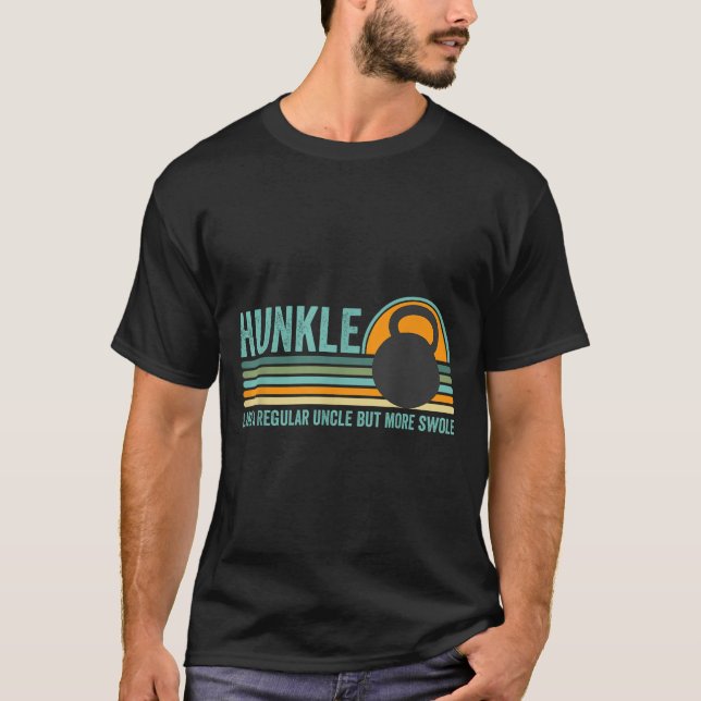 Camiseta Hunkle Funny Uncle Gift Hunky Uncle Swole Meme Bod (Anverso)