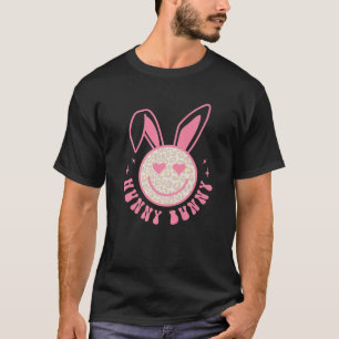 Camiseta Hunny Bunny Smile Leopard Bunny Face Icono sonrien