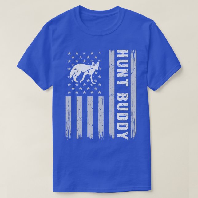 Camiseta Hunt Buddy Bandera Americana Estados Unidos Coyote (Diseño del anverso)