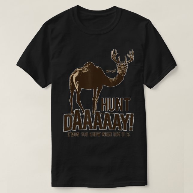 Camiseta Hunt Day Camel Buck Deer Funny Huning Humpday (Diseño del anverso)