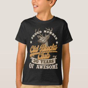 Camiseta Hunter 30th Birthday Old Bucks Club Hombres 30 Año