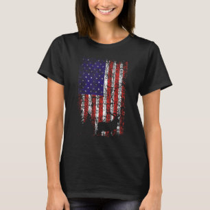 Camiseta Hunter Deer Forest Estados Unidos bandera de Estad