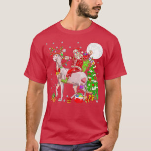 Camiseta Hunter Deer Lover Navidades de Santa Riding