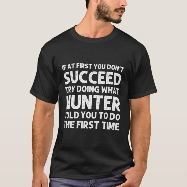 Camiseta Hunter Gift Name Personalized Birthday Funny Chris (Anverso)