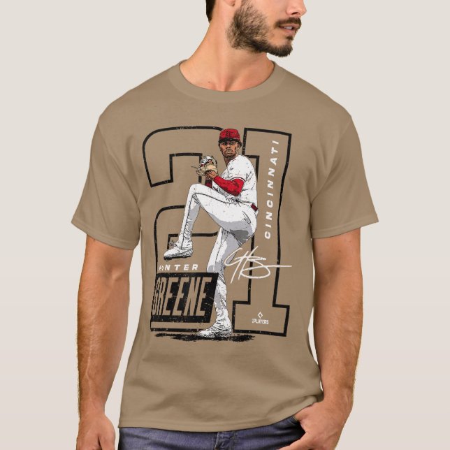 Camiseta Hunter Greene Cincinnati MLB Jugadores de béisbol  (Anverso)